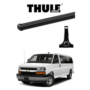�w�Ԏ�ʃZ�b�g�xTHULE Base carriers �i�X�[���[�x�[�X�L�����A�j�X�N�G�A�o�[ �V�{���[ �G�N�X�v���X CHEVROLET EXPRESS ���[�t���b�N �L�����A���b�N �A���� �p�[�c