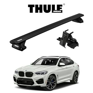 BMW X4 G02 2018y�` �_�C���N�g���[�t���[���t���� �E�B���O�o�[ EVO �u���b�N �w�Ԏ�ʃZ�b�g�xTHULE Base carriers �i�X�[���[�x�[�X�L�����A�j �L�����A���b�N �p�[�c