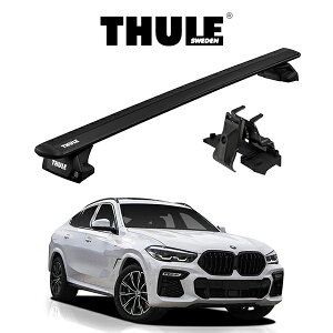 BMW X6 G06 2019y�` �_�C���N�g���[�t���[���t���� �E�B���O�o�[ EVO �u���b�N �w�Ԏ�ʃZ�b�g�xTHULE Base carriers �i�X�[���[�x�[�X�L�����A�j �L�����A���b�N �p�[�c