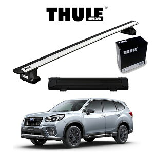 スバル フォレスター SK系 (ルーフレール無し車)ウィングバー EVO スノーパックエクステンダー (ブラック)セット 『車種別セット』THULE Base carriers (スーリーベースキャリア) キャリア