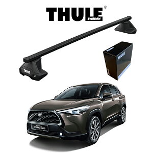 TOYOTA �g���^ COROLLA CROSS �J���[���N���X ���[�t���[�������� �X�N�G�A�o�[ �w�Ԏ�ʃZ�b�g�xTHULE Base carriers �i�X�[���[�x�[�X�L�����A�j ���[�t�L�����A �p�[�c