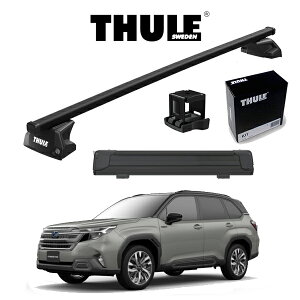�X�o�� �t�H���X�^�[ SUBARU FORESTER SL�n �_�C���N�g���[�t���[���t�� �X�N�G�A�o�[ �X�m�[�p�b�N�G�N�X�e���_�[ �i�u���b�N�j �Z�b�g �w�Ԏ�ʃZ�b�g�xTHULE Base carriers �i�X�[���[�x�[�X�L����