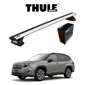 スバル フォレスター SUBARU FORESTER SL系 ダイレクトルーフレール付車 ウィングバーEVO ルーフキャリア 『車種別セット』THULE Base carriers (スーリーベースキャリア) ルーフラック パーツ