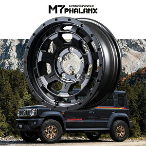 �X�Y�L �W���j�[ �m�}�h �V�G�� SUZUKI JIMNY JC74W JB74W �w�z�C�[��4�{�Z�b�g�x NITRO POWER M7 PHALANX 16x6.0J ET-5 5H139.7 �o�����u���b�N(BBK) MID �}���J