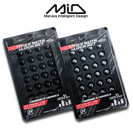 MID 17HEX ナット＆ロック セット L31 24P (6穴用) M12xP1.5 ブラック クロームメッキ マルカ レイズ 国…