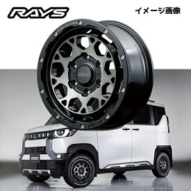 ミツビシ デリカ ミニ MITSUBISHI DELICA MINI【送料無料・4本セット】RAYS レイズ ホイール DAYTONA M9+ 15x5.0J +45 4H100 ブラック/ディスククリアスモーク(BEL)