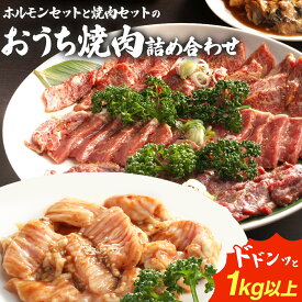 おうち 焼肉 詰め合わせ　冷凍 カルビ ロース ハラミ 優勝 ホルモン 牛レバー テッチャン シマ腸 合計 1kg 以上 焼肉 ホルモン セット アウトドア BBQ バーベキュー キャンプ お取り寄せ グルメ 送料無料 入学 入園 内祝 母の日 父の日 食べ物 ご馳走