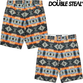 Double Steal ダブル スティール NATIVE PANTS 781-71200 ネイティブ パンツ BOTTOMS ボトムス ショートパンツ ハーフパンツ ズボン 半ズボン 民族 総柄 LOGO ロゴ ストリート 男女兼用 定番 人気 即日発送 翌日配達 正規取扱店 正規品 送料無料