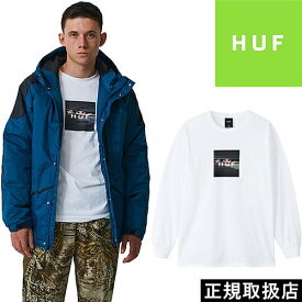 HUF ハフ VOYEUR LOGO L/S TEE ヴォイヤー ロゴ ロング スリーブ ティー TS01431FA20 長袖 Tシャツ TOPS トップス ロンティー PRESENT プレゼント GIFT ギフト WHITE ホワイト XL ストリート 男女兼用 定番 人気 即日発送 翌日配達 正規取扱店 正規品 送料無料