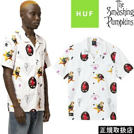 HUF ハフ SMASHING PUMPKINS DAYDREAM S/S WOVEN TOP スマッシング パンプキンズ デイドリーム ショートスリーブ ウーブン トップ BU00103FA20 半袖 SHIRTS シャツ TOPS トップス プレゼント ギフト ストリート 男女兼用 人気 即日発送 翌日配達 正規取扱店 正規品 送料無料