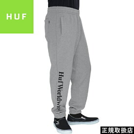 HUF ハフ ESSENTIALS FLEECE PANT エッセンシャルズ フリース パンツ PF00190 BOTTOMS ボトムス ズボン SWEATPANTSスウェットパンツ PRESENT プレゼント GIFT ギフト GREY グレー M L XL ストリート 男女兼用 定番 人気 即日発送 翌日配達 正規取扱店 正規品 送料無料