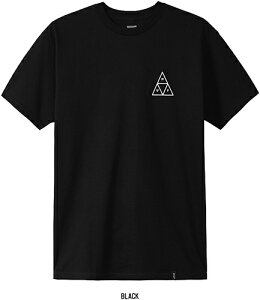 HUF �n�t ESSENTIALS TRIPLE TRIANGLE S/S TEE �G�b�Z���V�����Y �g���v�� �g���C�A���O�� �V���[�g�X���[�u �e�B�[ TS00509 ���� T�V���c TOPS �g�b�v�X LOGO ���S �X�g���[�g �v���[���g �M�t�g �V���v�� �I