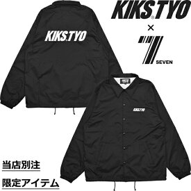 KIKS TYO キックス ティーワイオー KIKS TYO LOGO COACH JACKET 当店別注 限定アイテム KT2003NM-02 キックスティーワイオー ロゴ コーチ ジャケット OUTER アウター TOPS トップス 長袖 BLACK ブラック S M XL 男女兼用 人気 即日発送 翌日配達 正規取扱店 正規品 送料無料