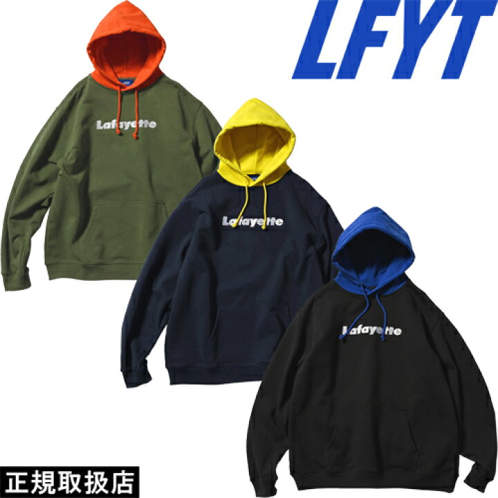 楽天市場】LFYT エルエフワイティー Lafayette LOGO 2TONE HOODIE  