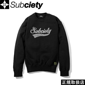 Subciety �T�u�T�G�e�B SWEAT - Hemp GLORIOUS - �X�E�F�b�g �w���v �O�����A�X 103-31108 CREWNECK �N���[�l�b�N TOPS �g�b�v�X LOGO ���S BLACK �u���b�N M PRESENT �v���[���g GIFT �M�t�g �X�g���[�g �j�����p ��