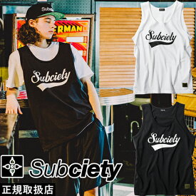 Subciety サブサエティ TANK TOP - GLORIOUS - タンク トップ グロリアス 105-47058 TOPS トップス ノースリーブ LOGO ロゴ PRESENT プレゼント GIFT ギフト WHITE ホワイト BLACK ブラック M ストリート 男女兼用 即日発送 翌日配達 正規取扱店 正規品 送料無料