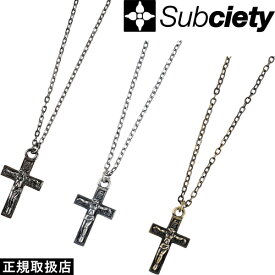 Subciety サブサエティ METAL NECKLACE - JESUS - メタル ネックレス ジーザス 103-94067 ACCESSORY アクセサリー 十字架 LOGO ロゴ PRESENT プレゼント GIFT ギフト 男女兼用 即日発送 翌日配達 正規取扱店 正規品 送料無料