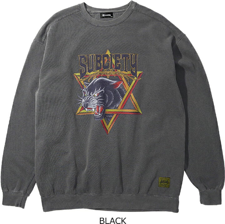 楽天市場】Subciety サブサエティ BLACK PANTHER SWEAT ブラック 