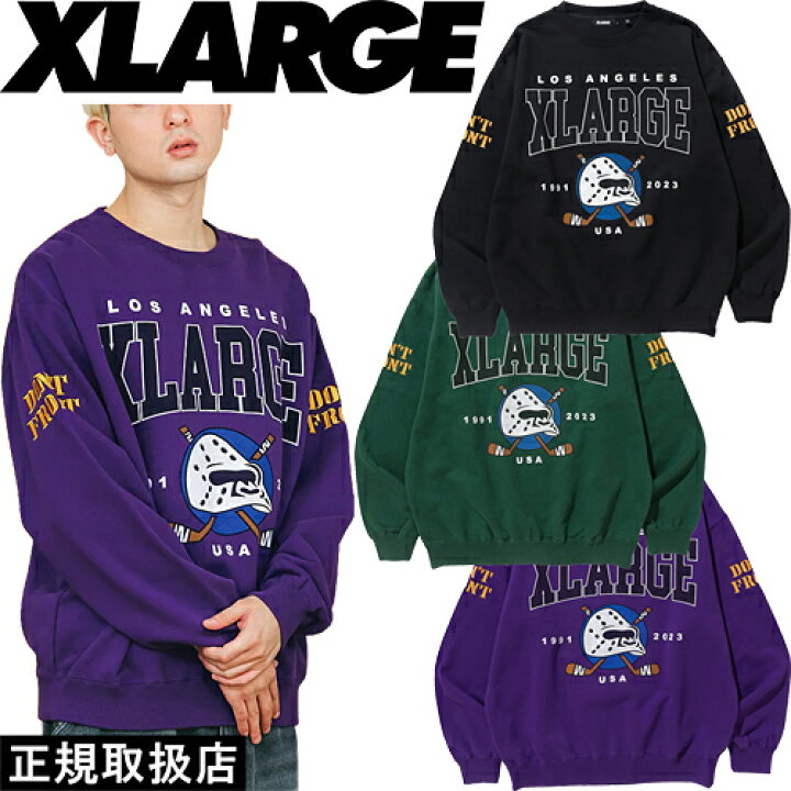 楽天市場】XLARGE エクストララージ HOCKEY CREWNECK SWEAT ホッケー  