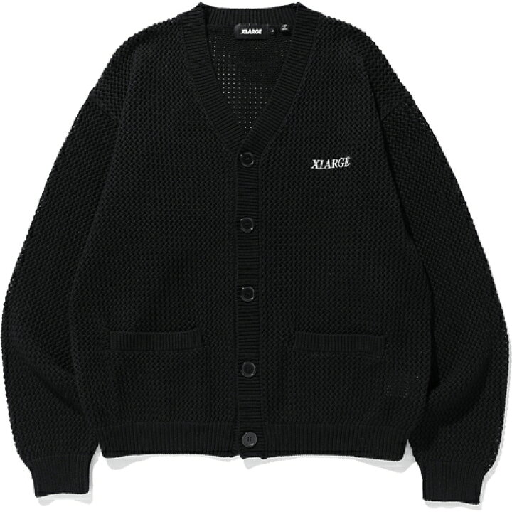 楽天市場】XLARGE エクストララージ WAFFLE KNIT CARDIGAN ワッフル 