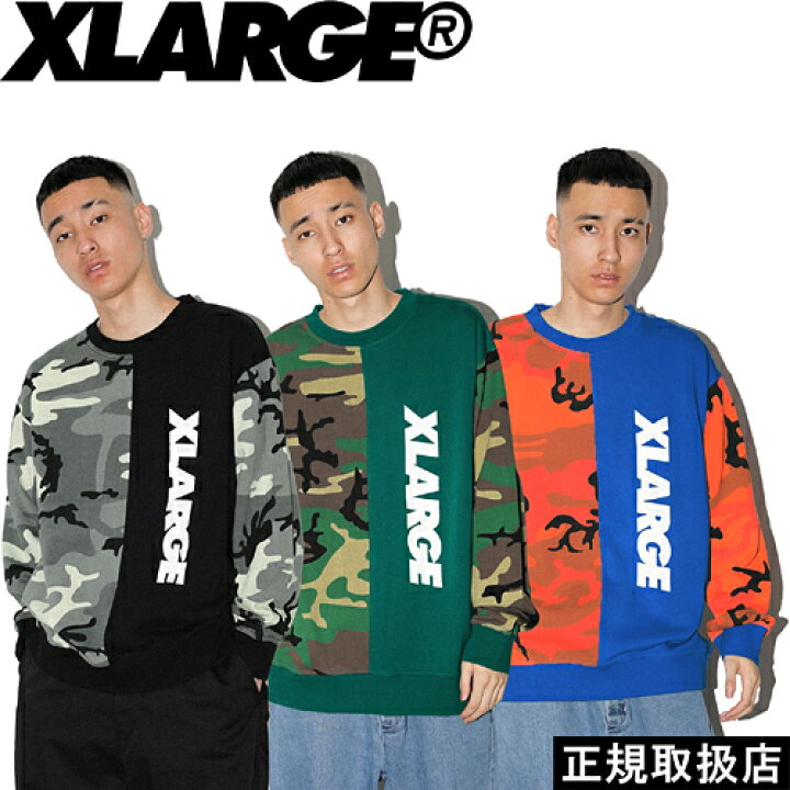 楽天市場】XLARGE エクストララージ CAMO CREWNECK SWEAT カモ クルー 
