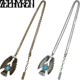 Zephyren ゼファレン METAL NECKLACE - HAWK - Z17UW05 メタル ネックレス ホーク ACCESSORY アクセサリー 小物 オススメ LOGO ロゴ ONE SIZE ANTIQUE GOLD SILVER プレゼント GIFT ギフト ストリート 男女兼用 定番 人気 即日発送 翌日配達 正規取扱店 正規品 送料無料