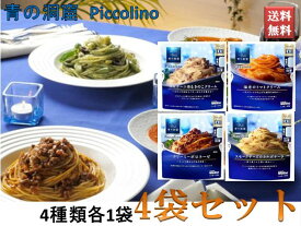 青の洞窟 スパゲッティ パスタソース 4種 カルボナーラ ボロネーゼ きのこクリーム トマトクリーム 4個セット 送料無料