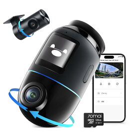 【前後STARVIS 2搭載 4K画素超強暗視 360全方位】70mai Dash Cam 4K Omni ドライブレコーダー 前後2カメラHDR搭載 Sony製IMX678センサー 超強暗視 日本語音声操作 AI動体検知 ADAS安全運転支援 GPS 常時録画 衝撃録画 駐車監視 スマホ連携 3年保証 SDカード付属(128GB)
