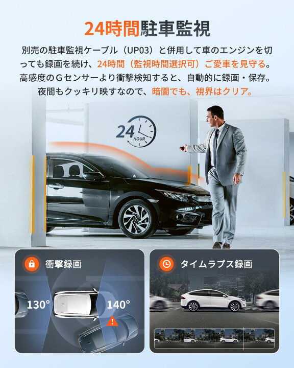 楽天市場】【4K画素超強暗視+128GB SDカード付属】 70mai Dash Cam 4K 