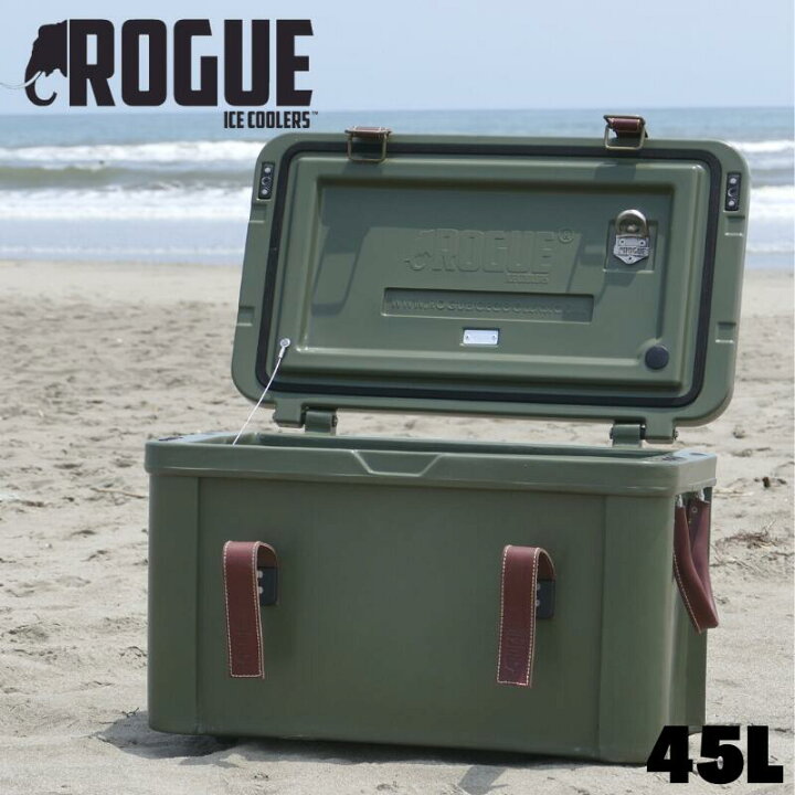楽天市場】【ROGUE】45L クーラーボックス グリーン 南アフリカ製 本革 