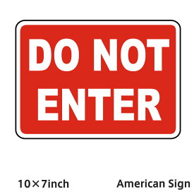 American Sign DO NOT ENTER SIGN RED アメリカンプレート アメリカン雑貨 アメリカン プレート 看板 輸入雑貨 サインプレート アメリカン サインボード ユニーク ユーモア 看板プレート 10×7inch 店舗内装