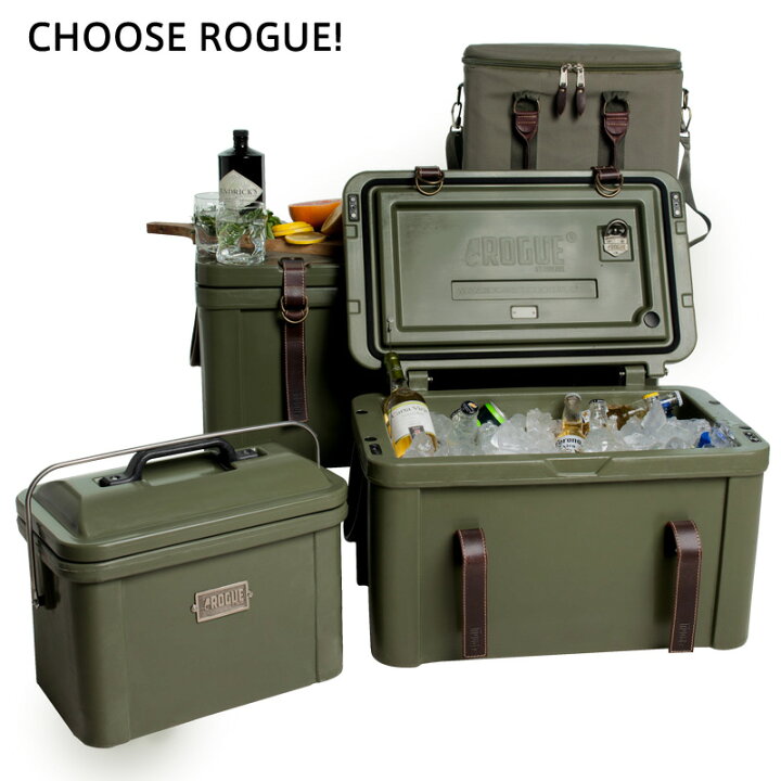 楽天市場】【ROGUE】45L クーラーボックス グリーン 南アフリカ製 本革 