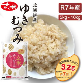 【令和7年産 新米】北海道産 新銘柄 5kg 玄米 ゆきむつみ「新品種シリーズ」 食物繊維 粘りが維持 白米と遜色ない アミロースが低い