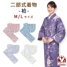二部式着物 袷 小紋柄 2026年新作 帯不要 セパレートタイプ 洗える着物 M/Lサイズ「選べる5種類」ANBAw2