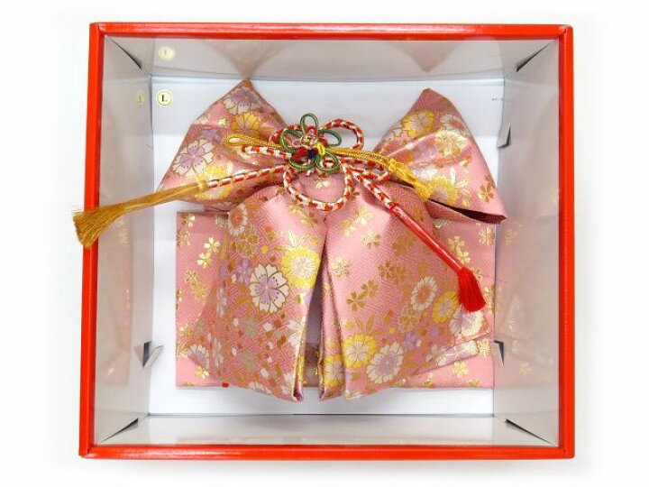楽天市場】結び帯 七五三 7歳 女の子 金襴生地 作り帯 単品「ピンク 桜 