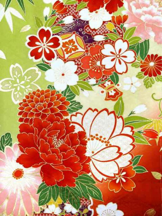 楽天市場】絵羽柄の振袖 正絹 Sサイズ振袖 金駒刺繍 成人式 十三参りに 