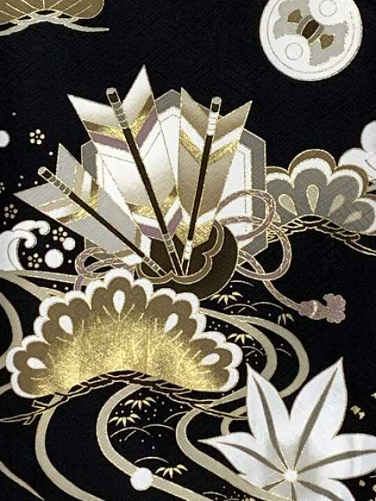楽天市場】お宮参り 男の子 着物 正絹 金糸刺繍入り 金彩柄 日本製 