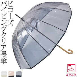 ＼夏市☆最大100%ポイントバック／ 雨傘 専用 通年用 [because] 長傘 クリアアンブレラ 12フレーム (55cm_全3色) 梅雨 対策 撥水 防水 おしゃれ 大人 レディース 女性 宅配便 10023117★選べる福袋★