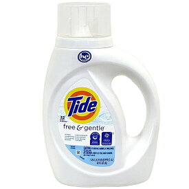 【正規輸入品】 TIDE　タイド　液体洗剤　リキッド　フリー&ジェントル (香料・着色料 無添加) 1,240mL