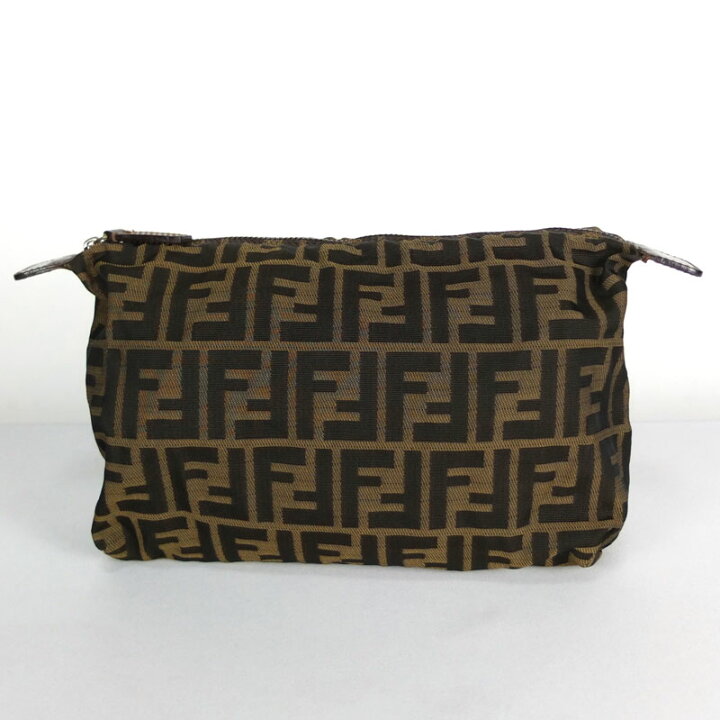 楽天市場】フェンディ FENDI ズッカ柄 ポーチ 小物入れ ブラウン 