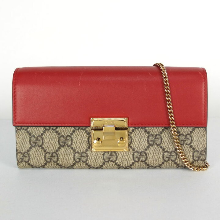 楽天市場】グッチ GUCCI パドロック チェーンウォレット 453506 二  