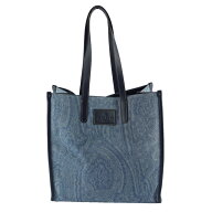 エトロ ETRO ペイズリー トートバッグ 1N666 8669 セミショルダー デニム 【中古】