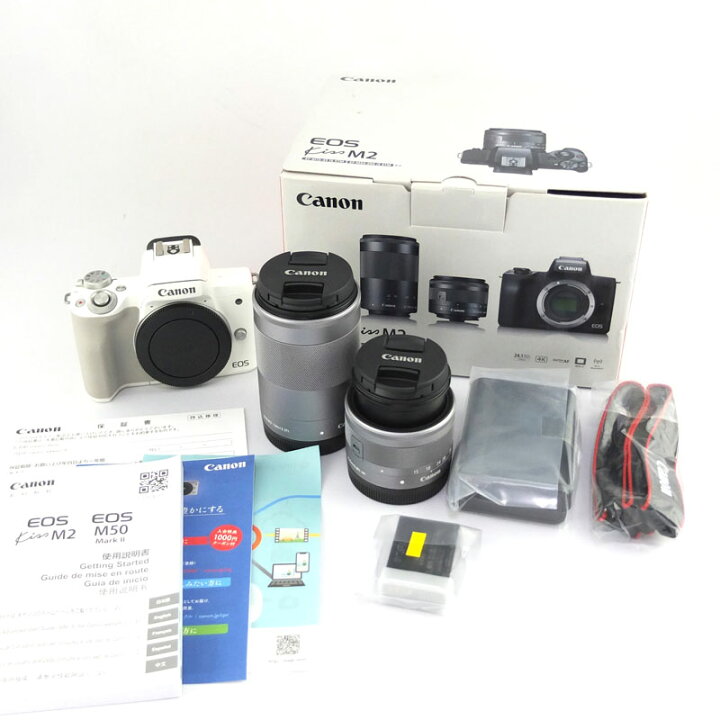楽天市場】キャノン Canon EOS Kiss M2 ミラーレス一眼カメラ KISSM2WH 