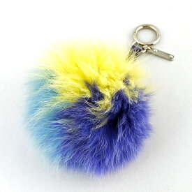 フェンディ FENDI ポンポン バッグチャーム 7AR259 キーホルダー シルバー金具 レディース 【中古】