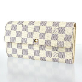 ルイ ヴィトン LOUIS VUITTON　ポルトフォイユ・サラ　N61735　二つ折り長財布　ダミエ　アズール 【中古】