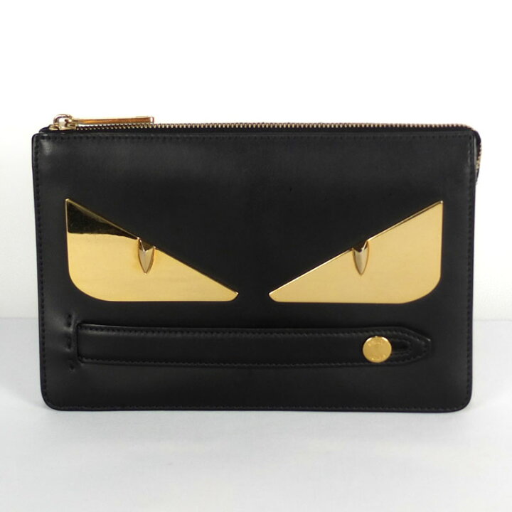 楽天市場 フェンディ Fendi バッグバグズ モンスター クラッチバッグ 7va350 ブラック ゴールド金具 メンズ 中古 リポーン 蔵の助