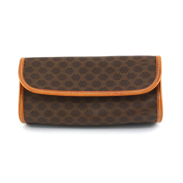 楽天市場】セリーヌ CELINE マカダム柄 ポーチ PVC レザー ブラウン  