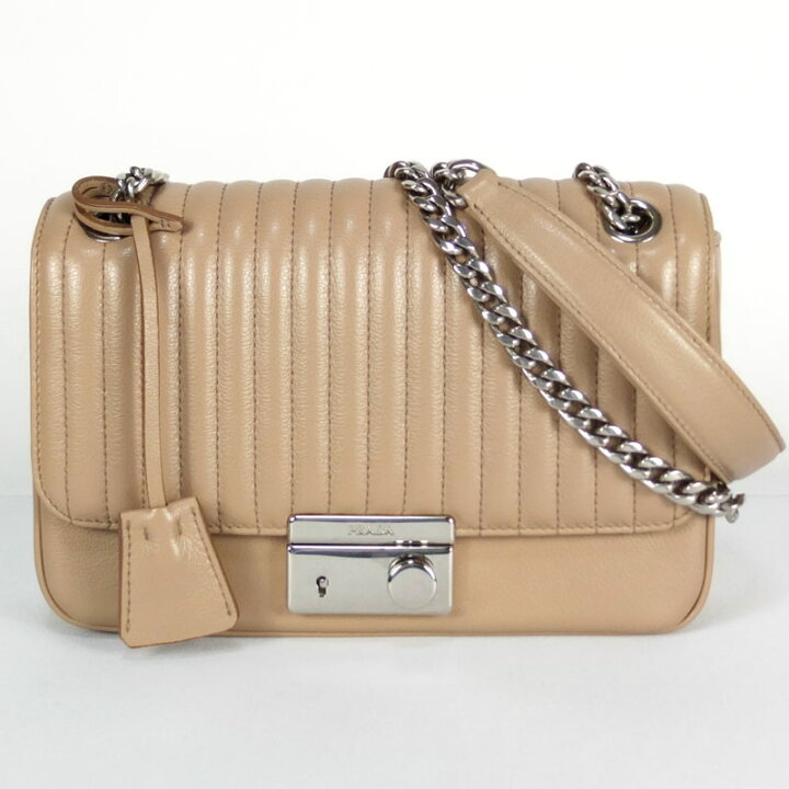 楽天市場】プラダ PRADA チェーンショルダーバッグ 1BD147 シルバー 