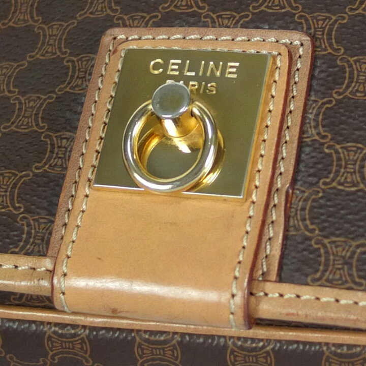 楽天市場】セリーヌ CELINE マカダム柄 ショルダーバッグ PVC レザー 