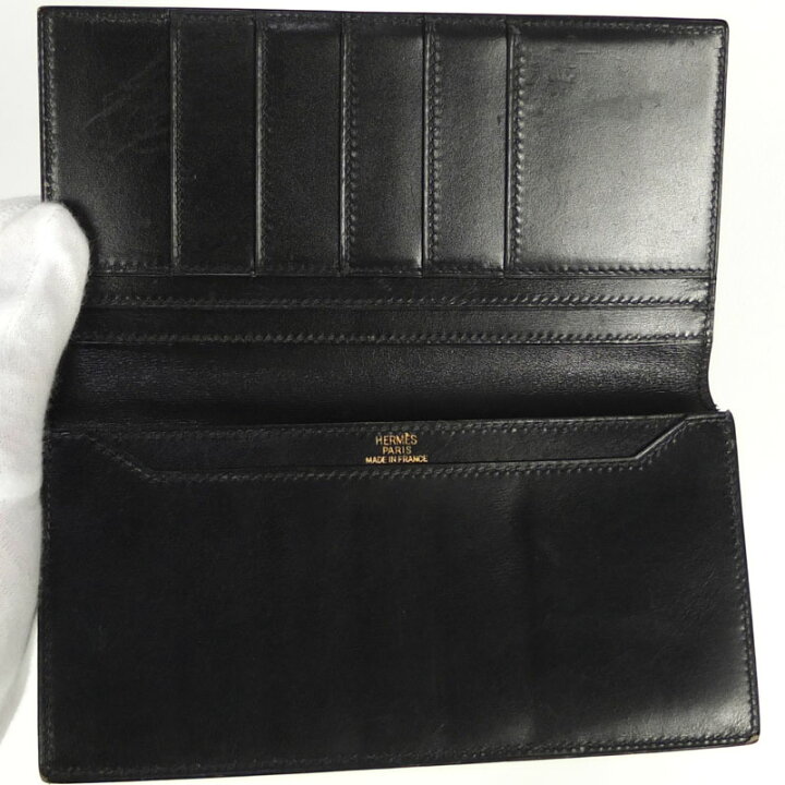 楽天市場】エルメス HERMES オオサカ 二つ折り長財布 ボックスカーフ  